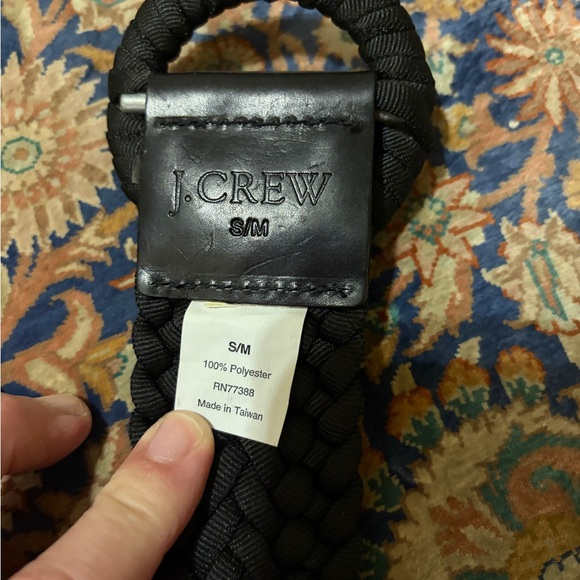 Like new J Crew woven poly Black Braided Belt size S/M. Vintage 2010. Beautiful! - Picture 2 of 8